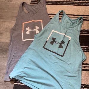 2 pack Under Armour racer back tanks